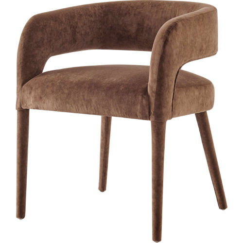 Lauryn Dining Side Chair in All Over Brown Velvet